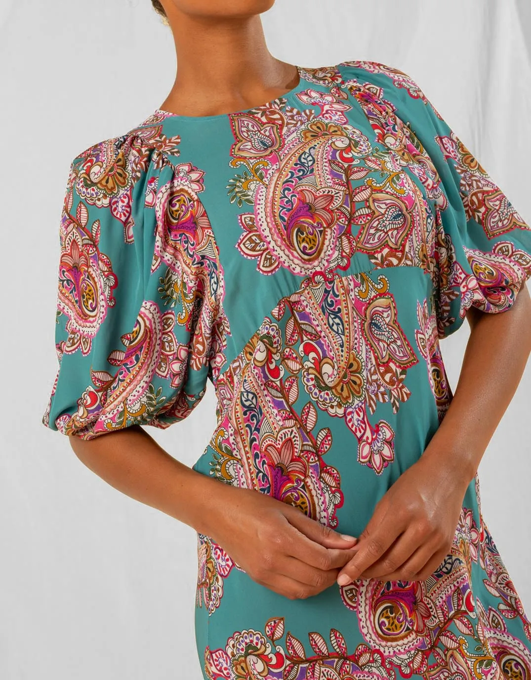 Alessa Dress -Ocean Paisley