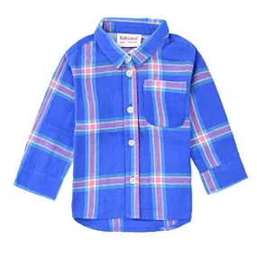 Baby Long Sleeve Blue/Red Plaid Shirts