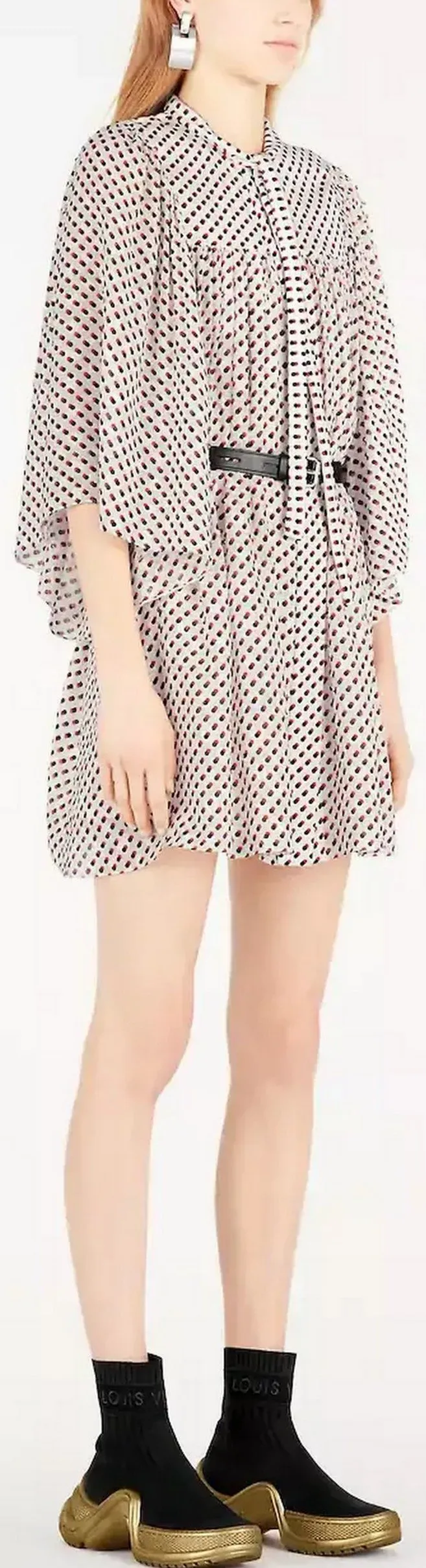 Batwing Printed Dress