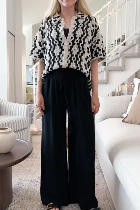 Beckham Linen Blend Pants in Black