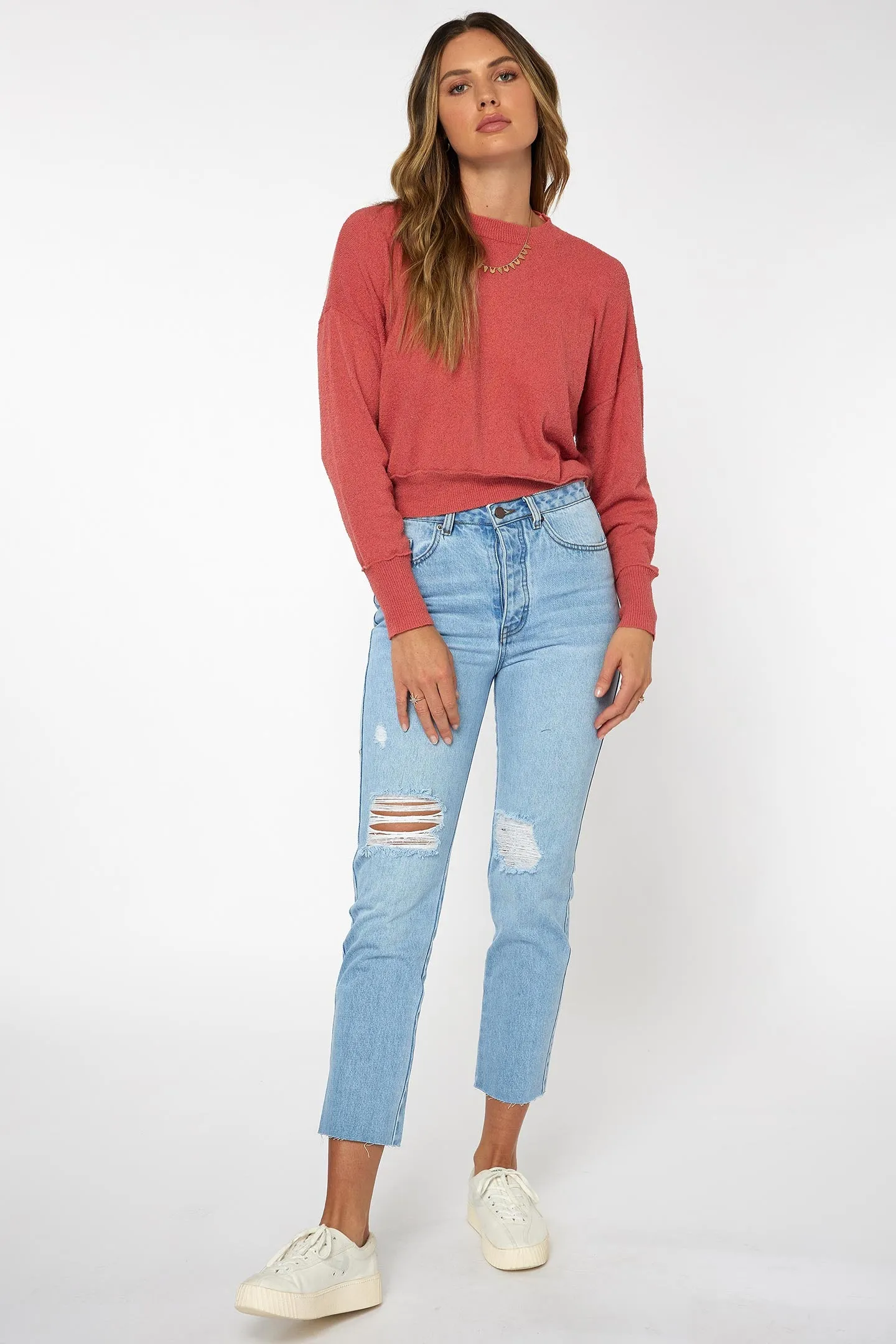 BENATAR DISTRESSED DENIM JEANS