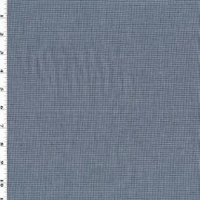 Black/Blue/White Mini Plaid Shirting Fabric