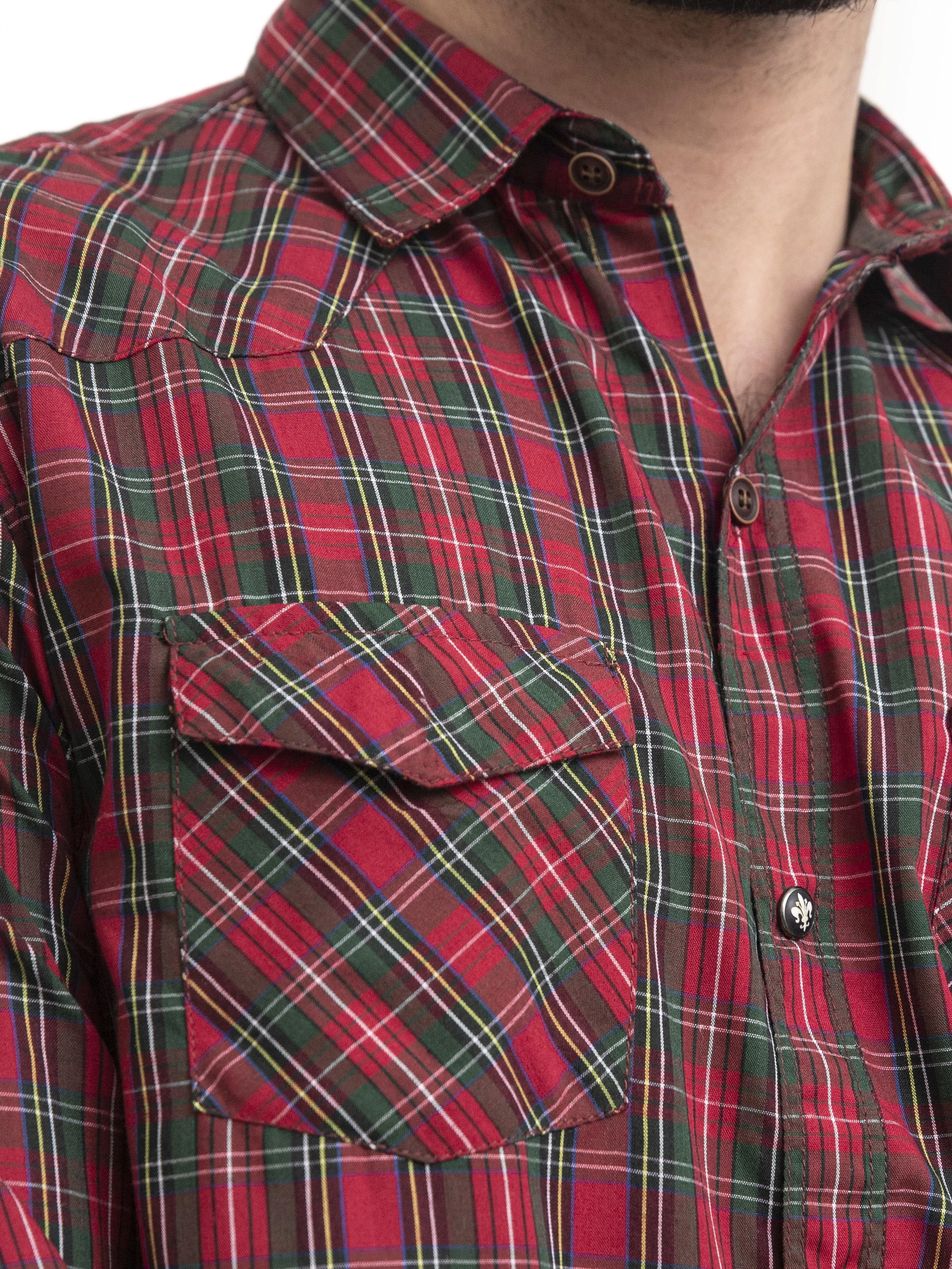 CASUAL SHIRTS FULL SLEEVE RED CHECK