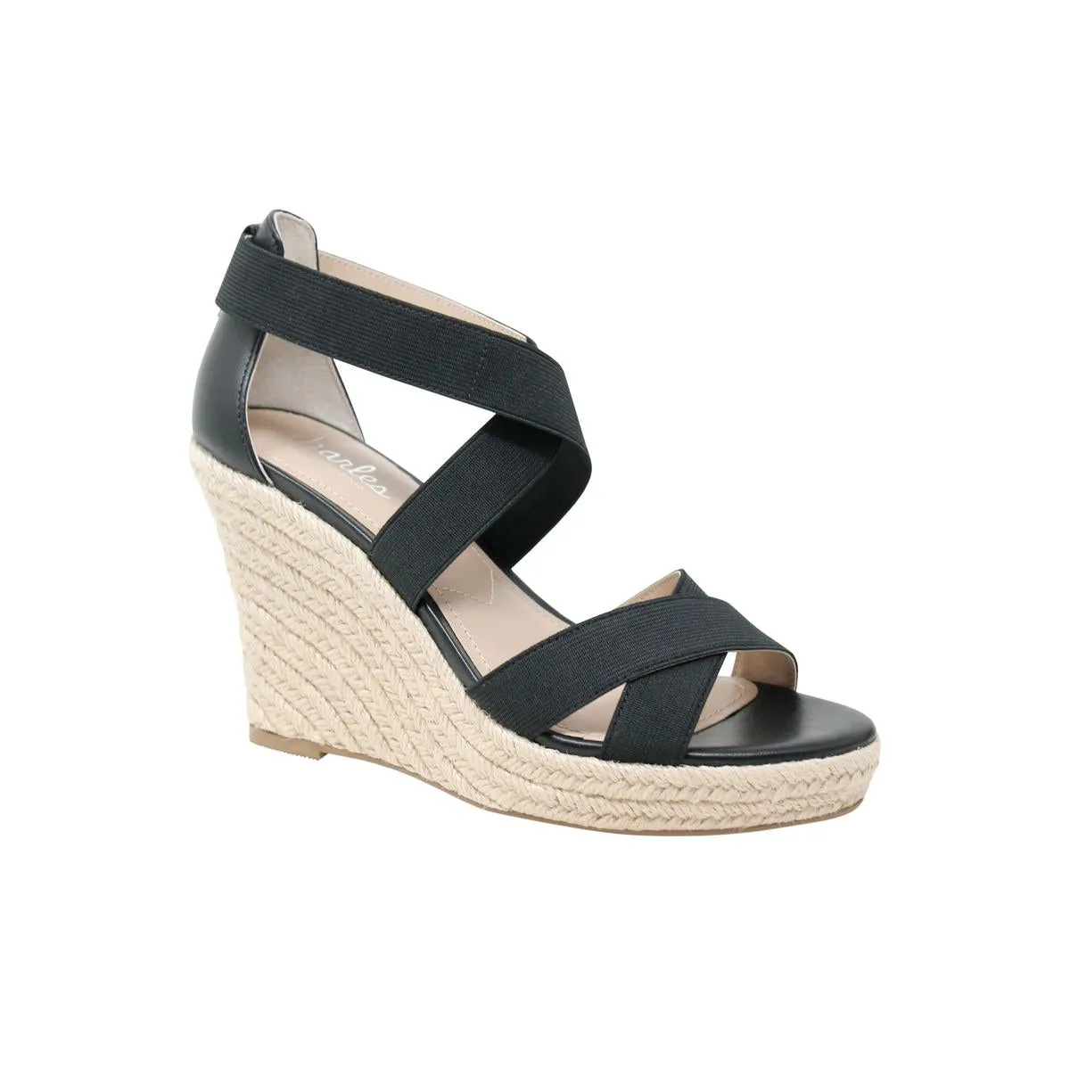 CHARLES by Charles David Lotto Women's Strappy Mixed Media Wedge Sandals