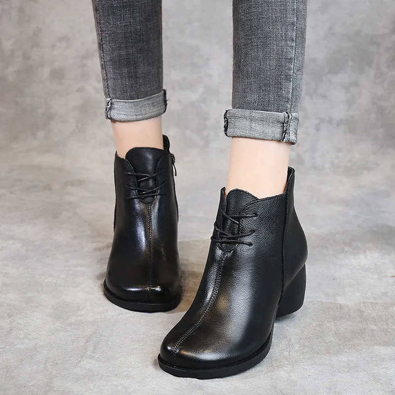 [Clearance]Winter Autumn Comfortable Elegant Chunky Heel Boots (Size 40)