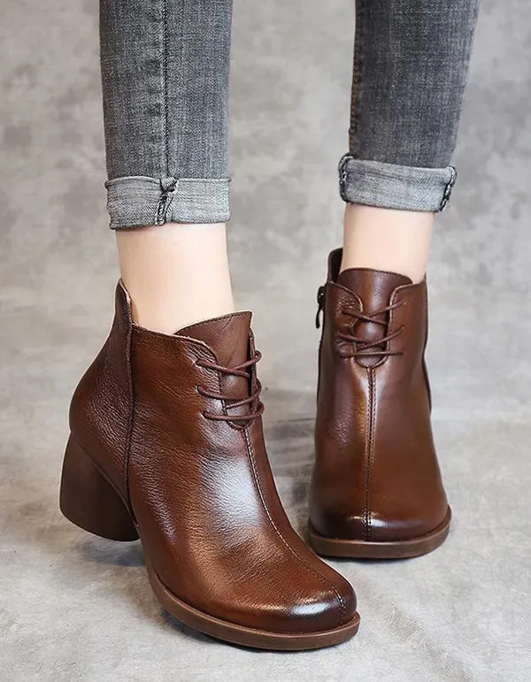 [Clearance]Winter Autumn Comfortable Elegant Chunky Heel Boots (Size 40)