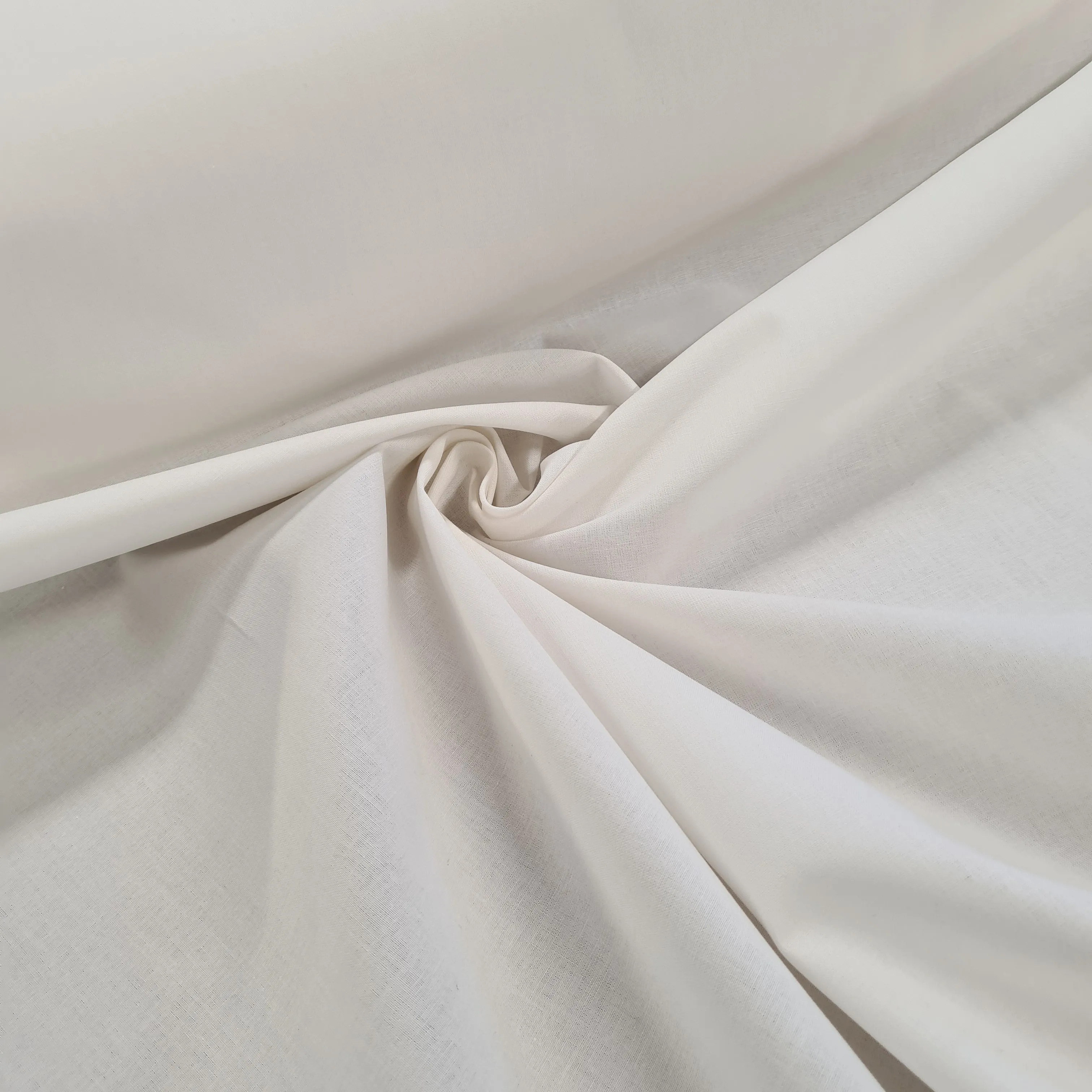 Cream Cotton Lining Fabric, priced by half metre