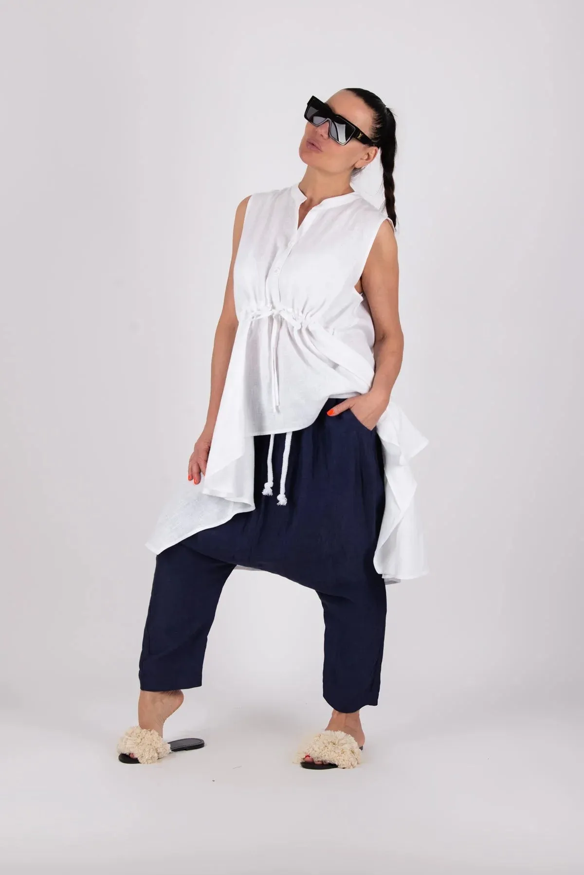 DANIELA Harem Linen Pants