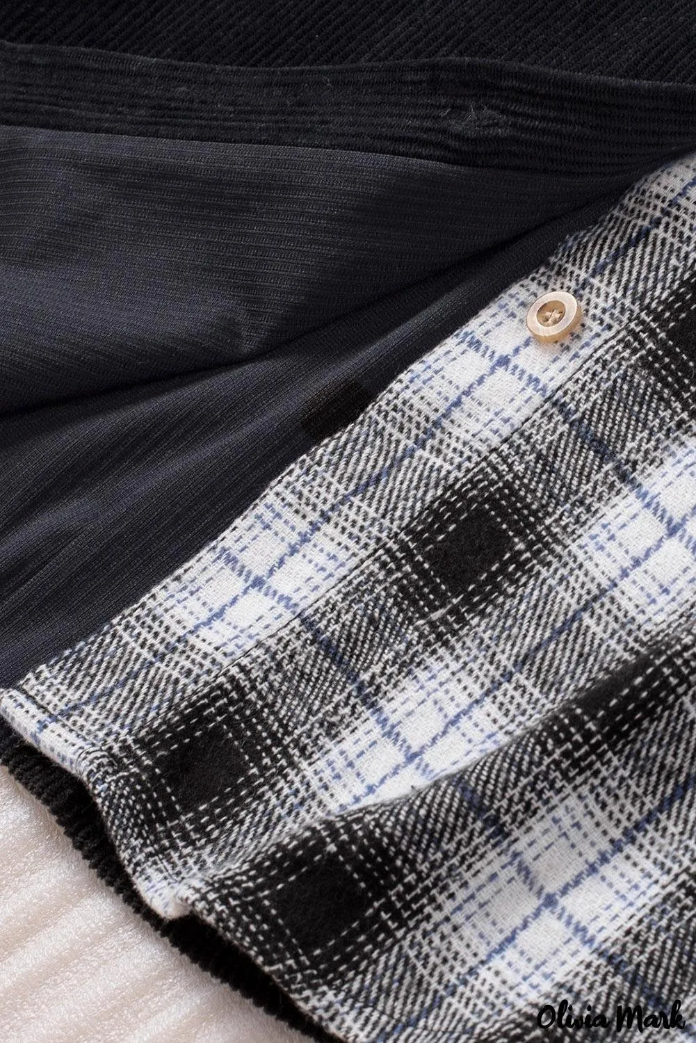 Deanwangkt - Oversized button-up shirt in checked corduroy