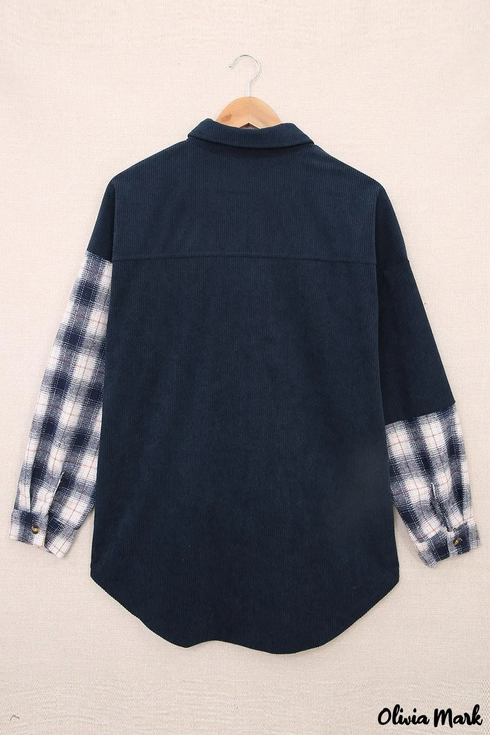 Deanwangkt - Oversized button-up shirt in checked corduroy