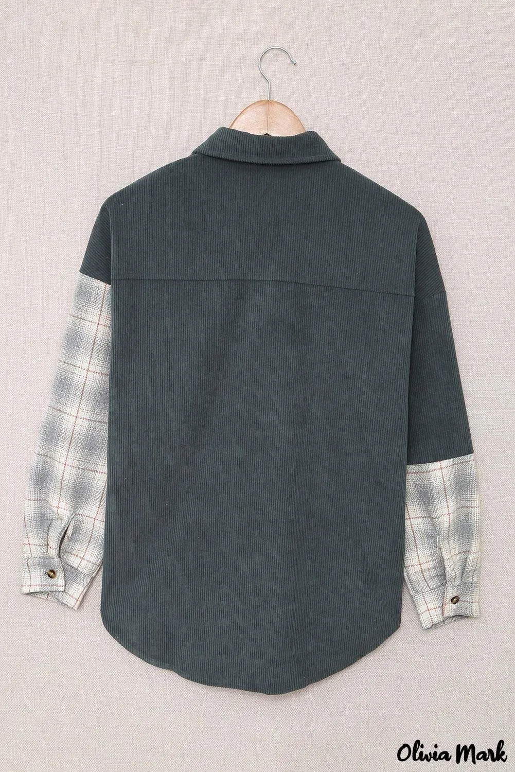 Deanwangkt - Oversized button-up shirt in checked corduroy