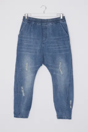 Eb & Ive Blue Distressed Slim Leg Jeans L