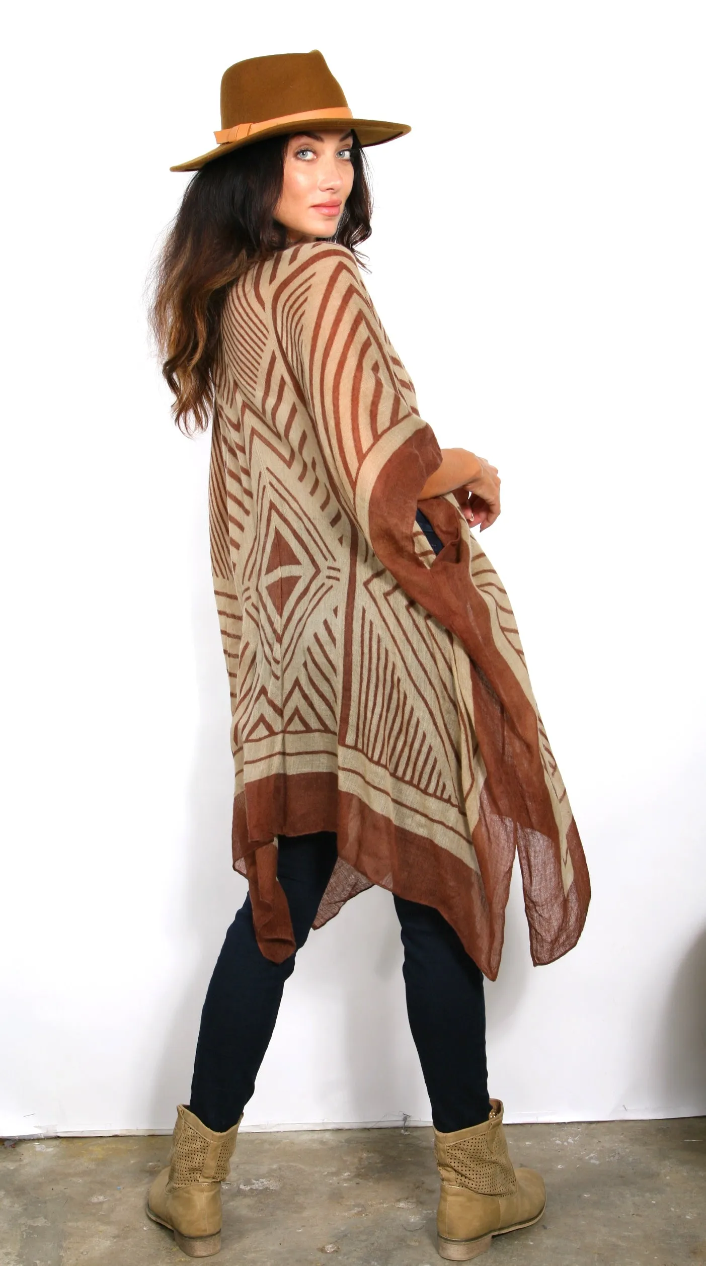 GEO AFRICANA - SHORT WOOL MAXI KAFTAN