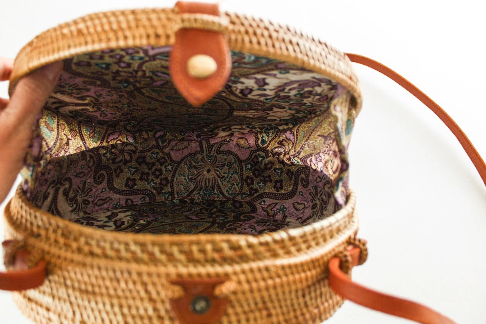 Large Woven Basket Bag