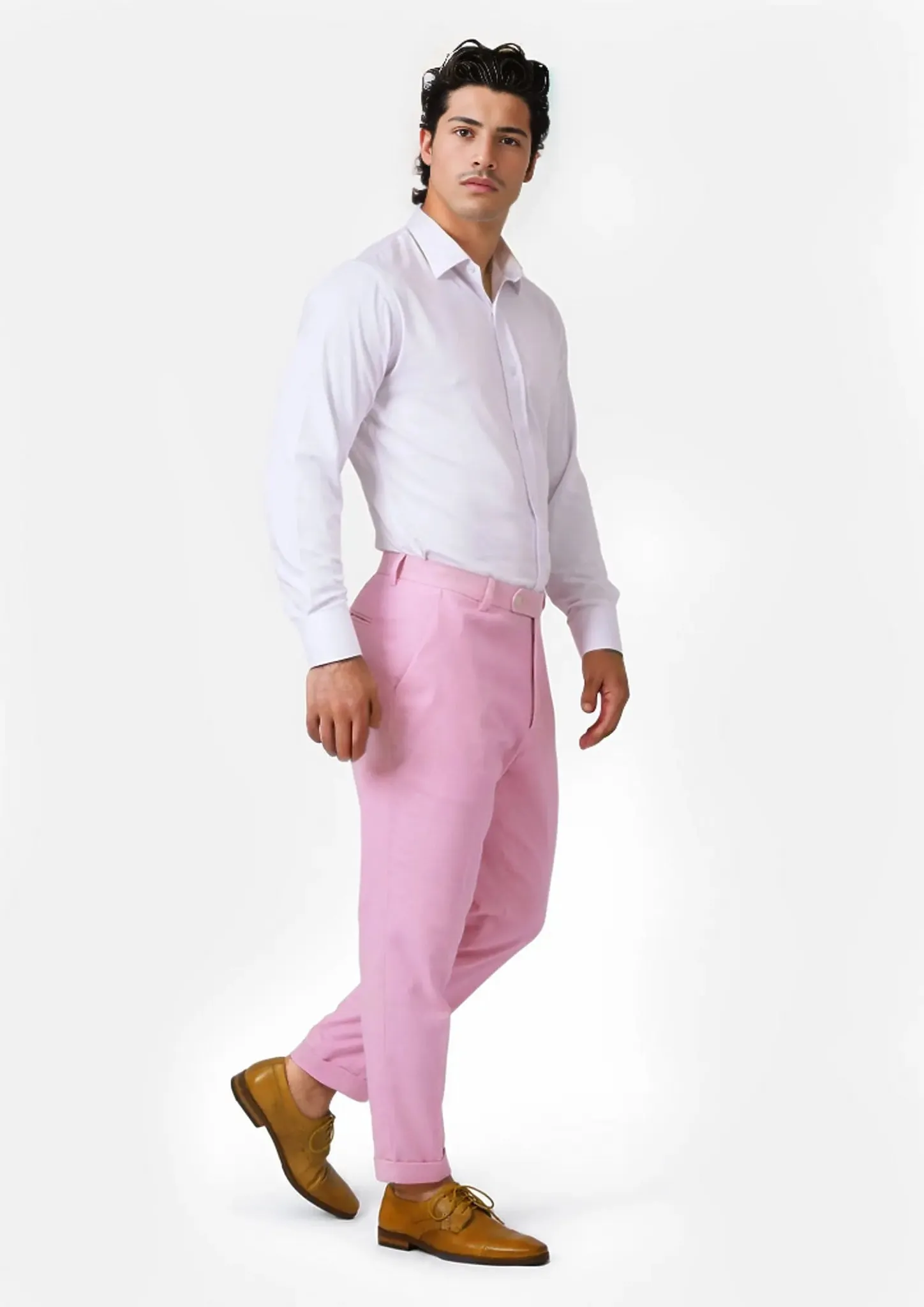 Lilac Linen Blend Pants