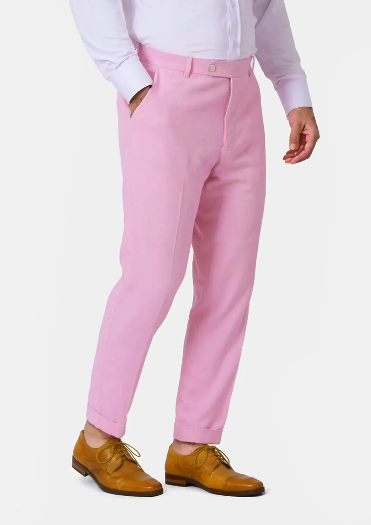 Lilac Linen Blend Pants