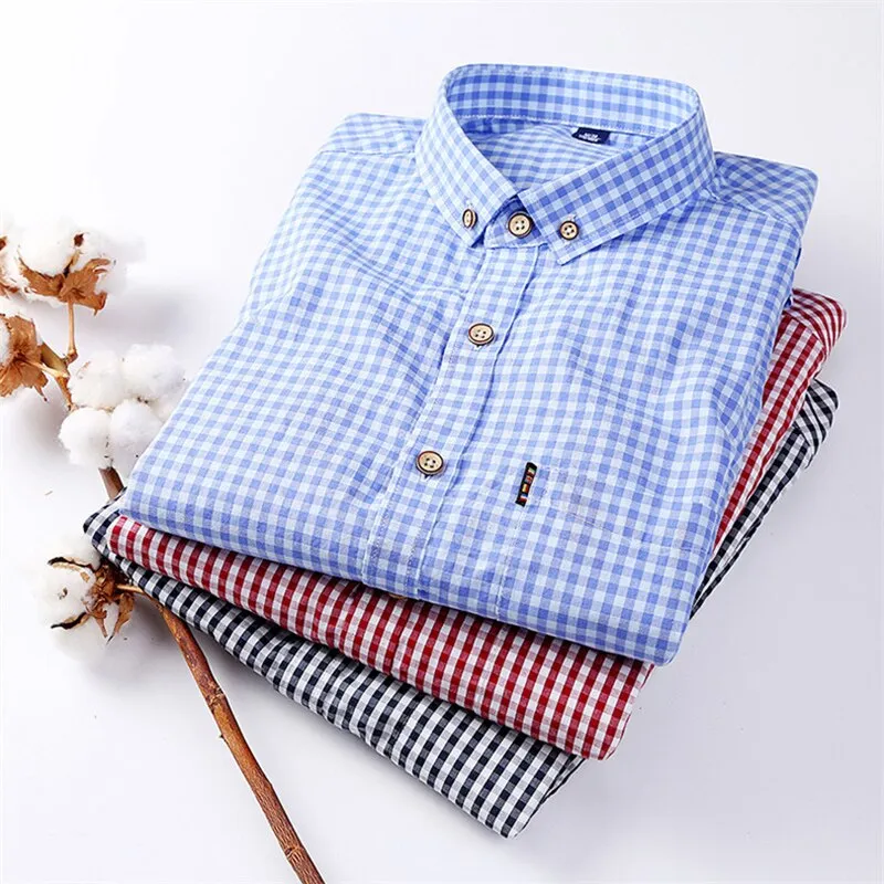 LMS Casual Plaid Shirts