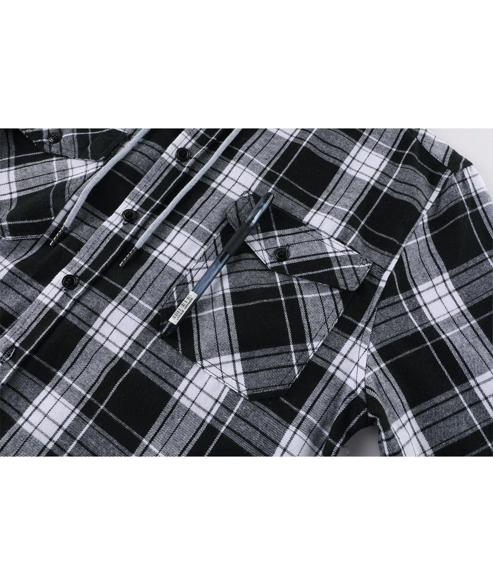 Men's Button Up Regular Fit Plaid Shirt-ZPK006183