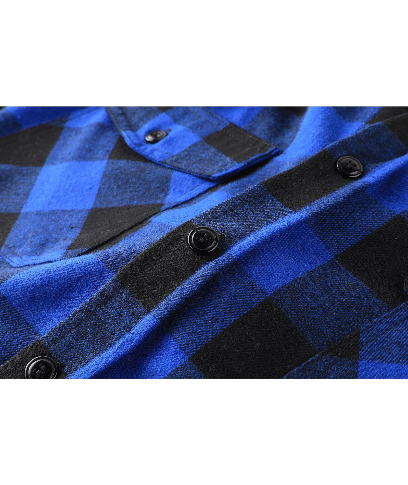 Men's Button Up Regular Fit Plaid Shirt-ZPK006183