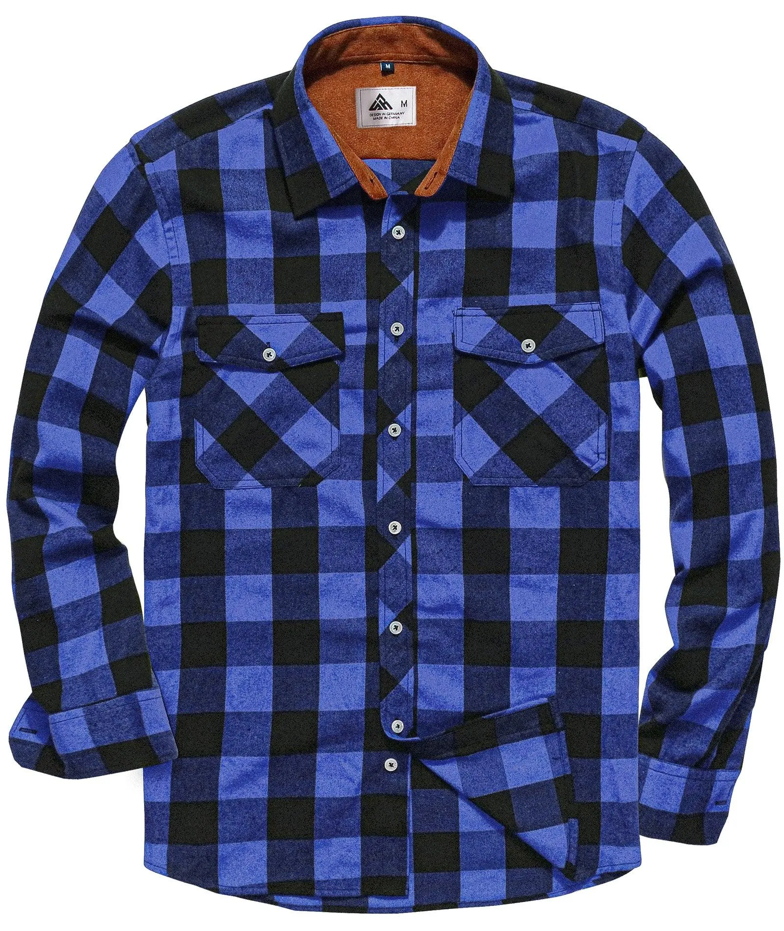 Men's Casual Button Up Classic Plaid Shirt-ZPK006237