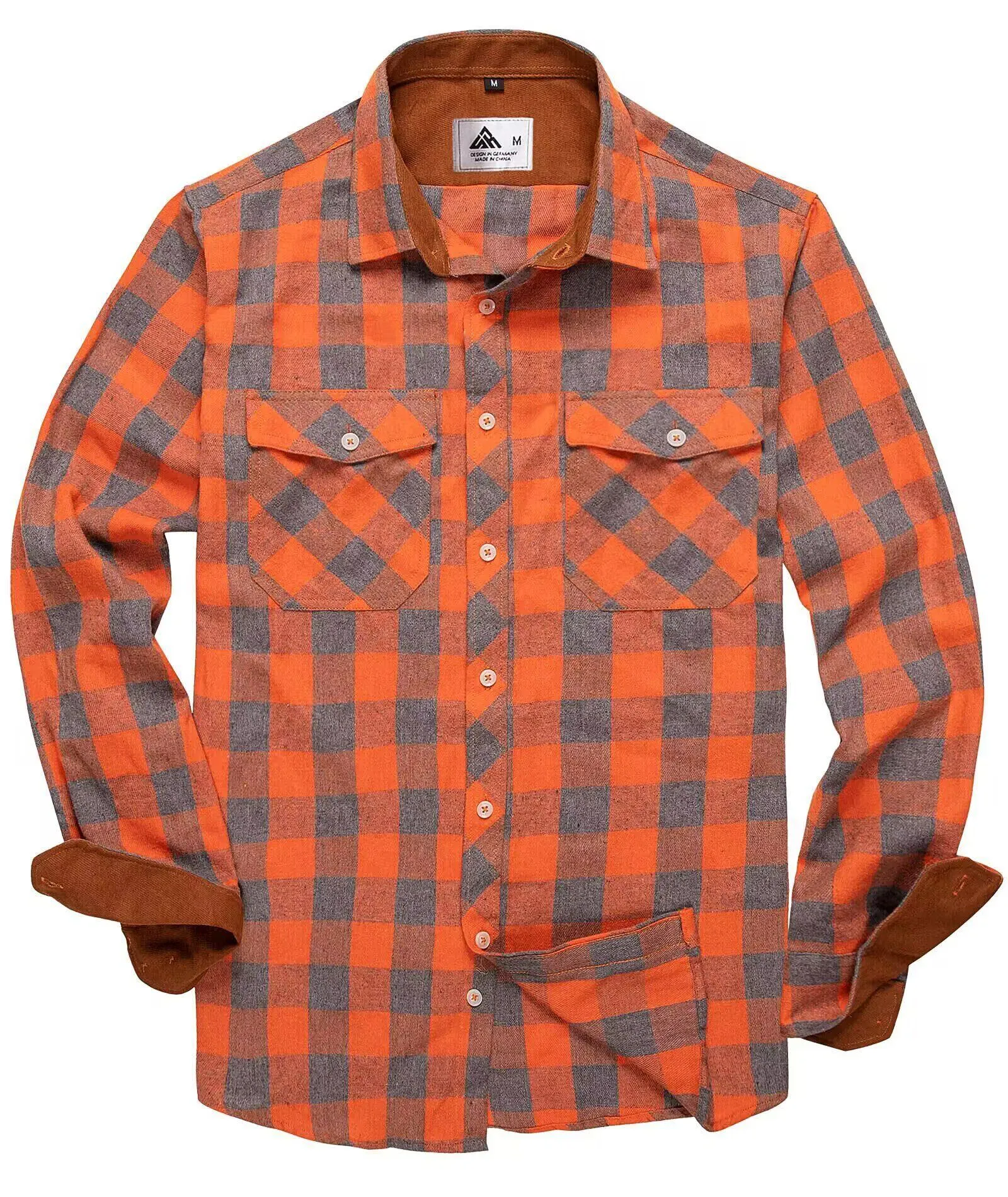 Men's Casual Button Up Classic Plaid Shirt-ZPK006237