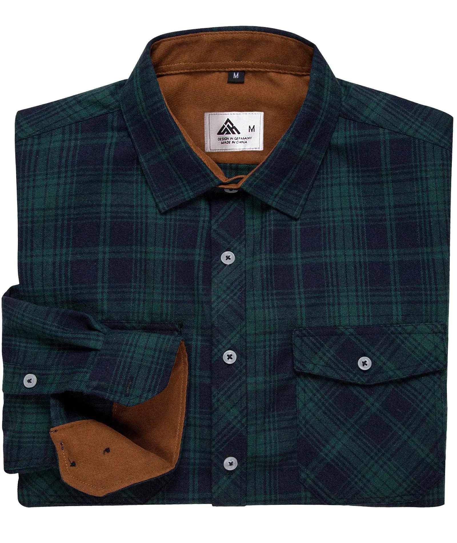 Men's Casual Button Up Classic Plaid Shirt-ZPK006237