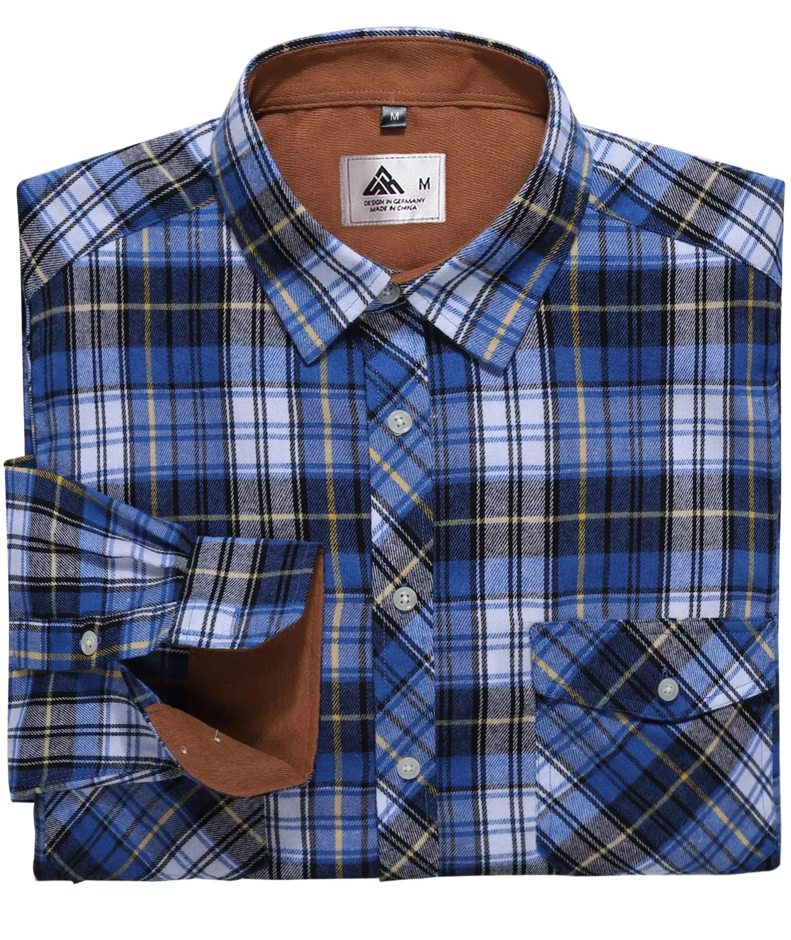 Men's Casual Button Up Classic Plaid Shirt-ZPK006237