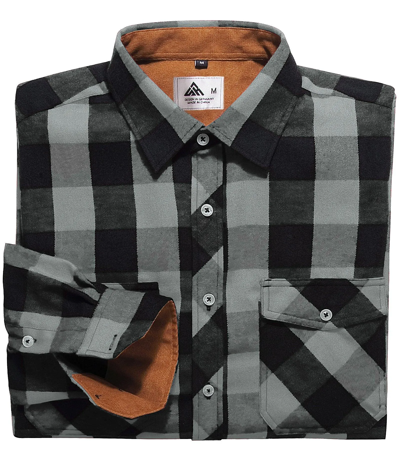 Men's Casual Button Up Classic Plaid Shirt-ZPK006237