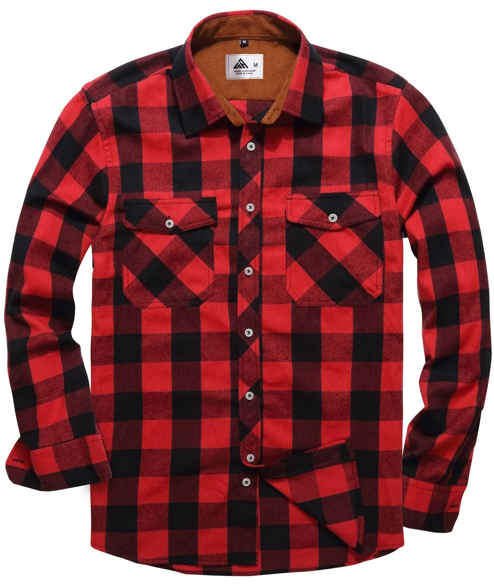 Men's Casual Button Up Classic Plaid Shirt-ZPK006237