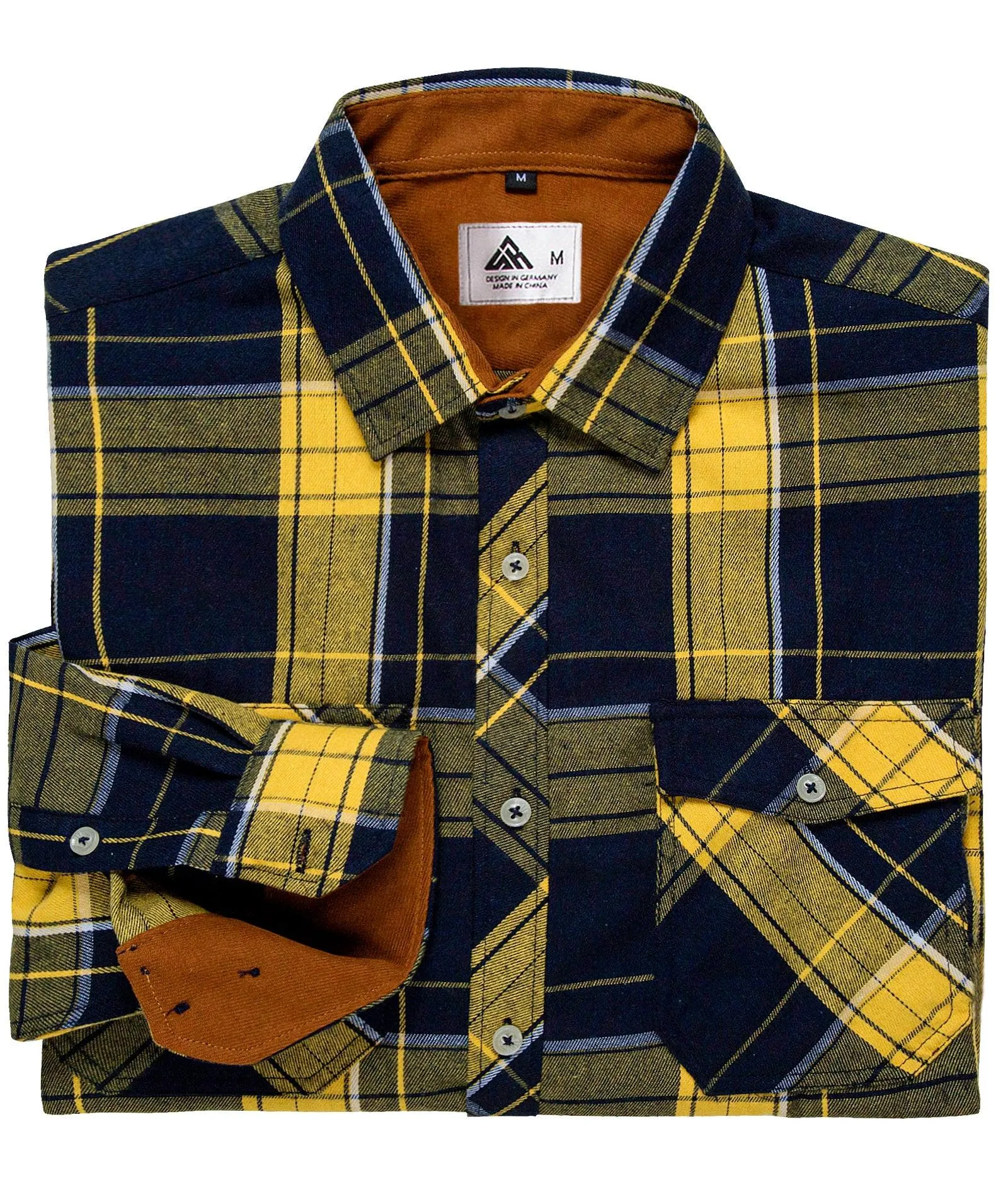 Men's Casual Button Up Classic Plaid Shirt-ZPK006237