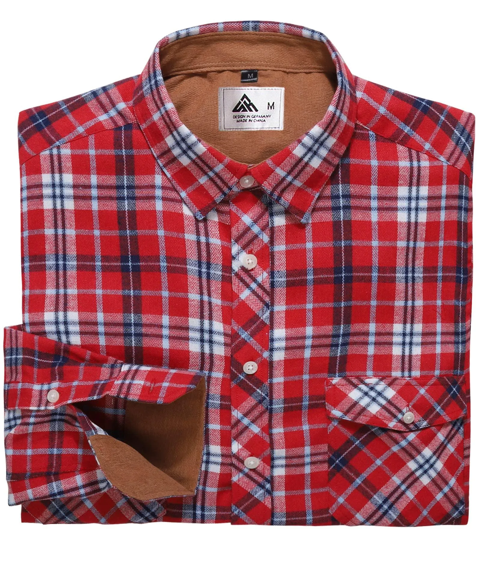 Men's Casual Button Up Classic Plaid Shirt-ZPK006237