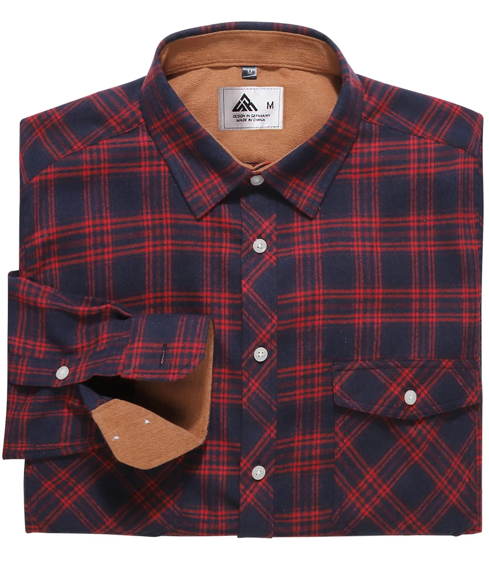 Men's Casual Button Up Classic Plaid Shirt-ZPK006237