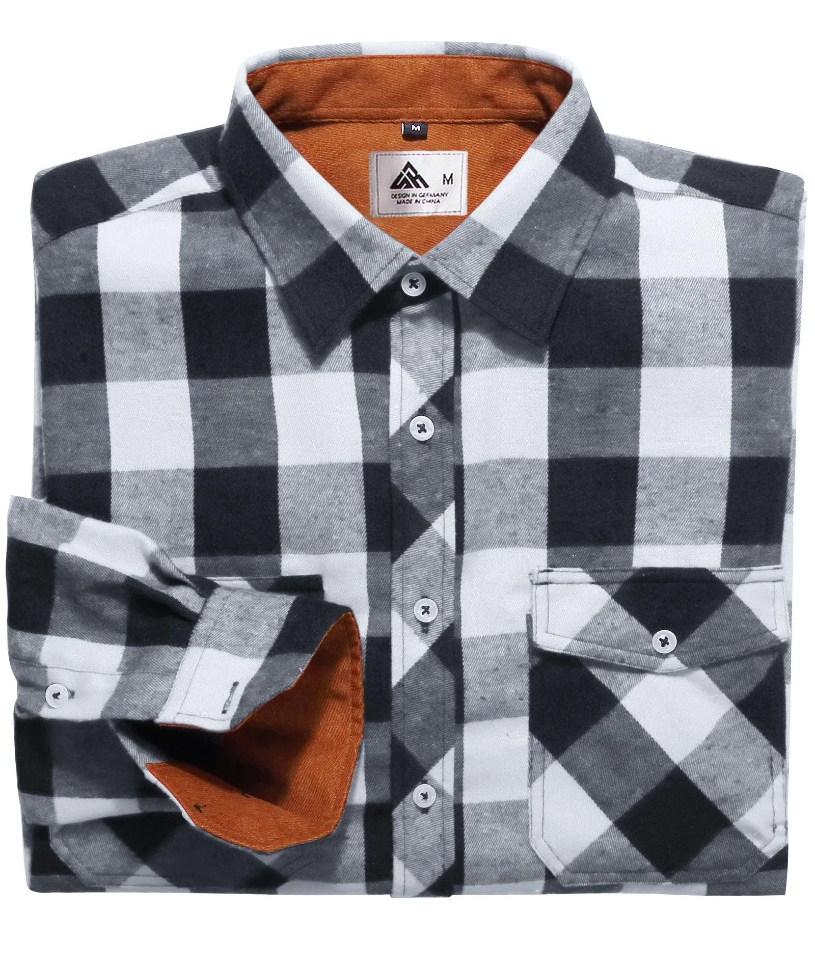 Men's Casual Button Up Classic Plaid Shirt-ZPK006237