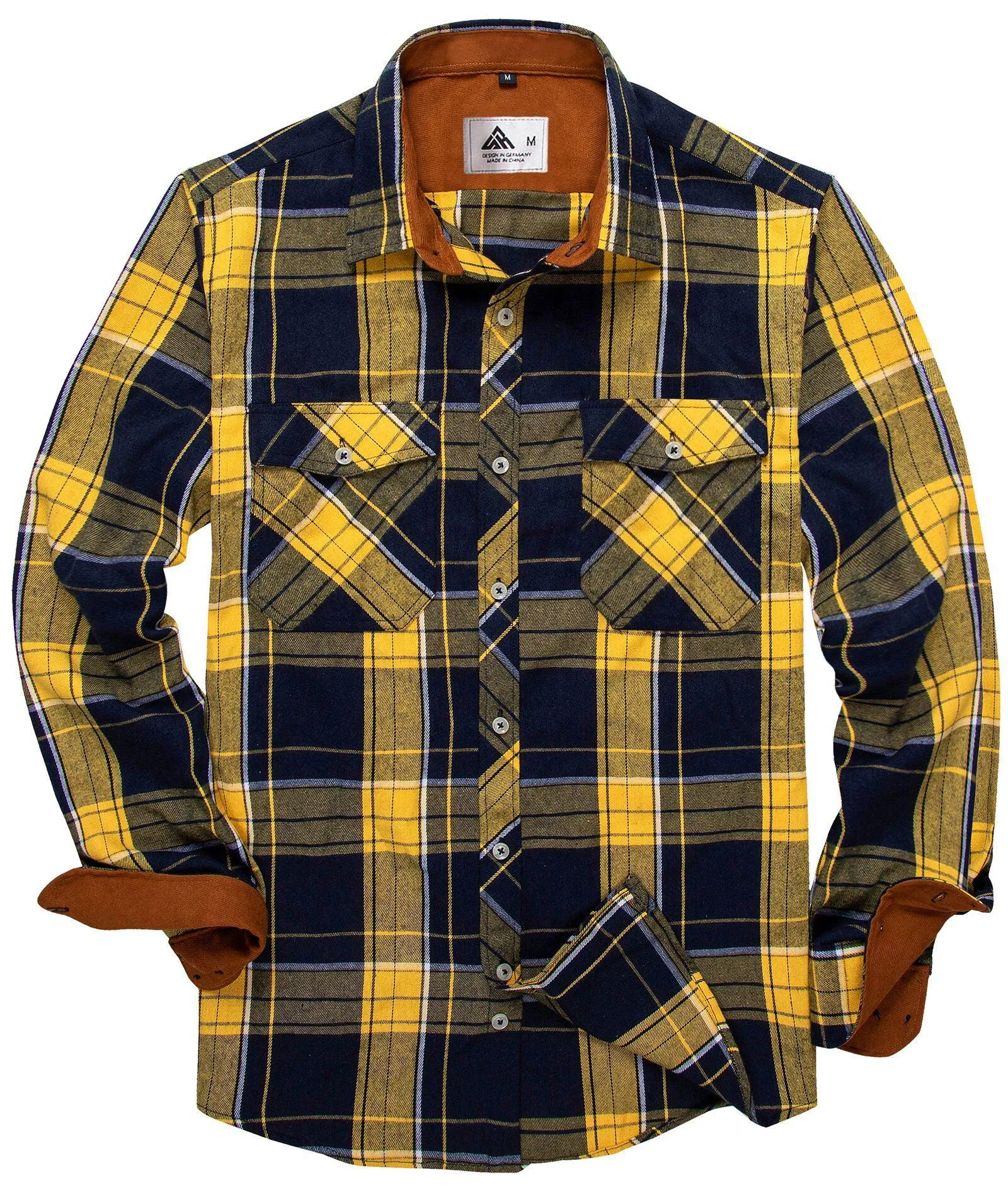 Men's Casual Button Up Classic Plaid Shirt-ZPK006237