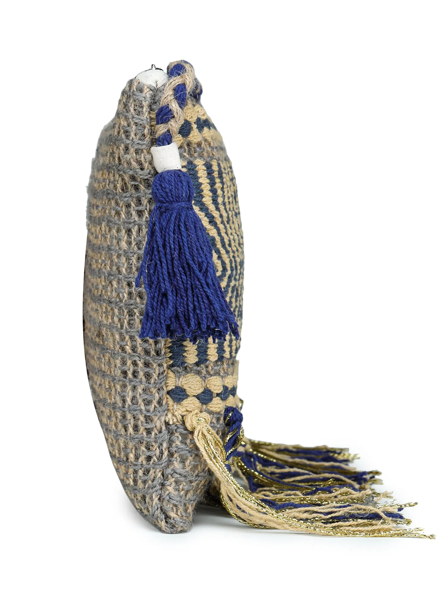 Multicolor tassel Hand Woven Tote Bag