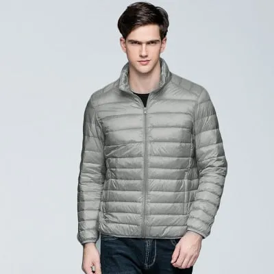 New Autumn Winter Man Duck Down Jacket Ultra Light Thin S-3XL Spring Jackets Men Stand Collar Outerwear Coat