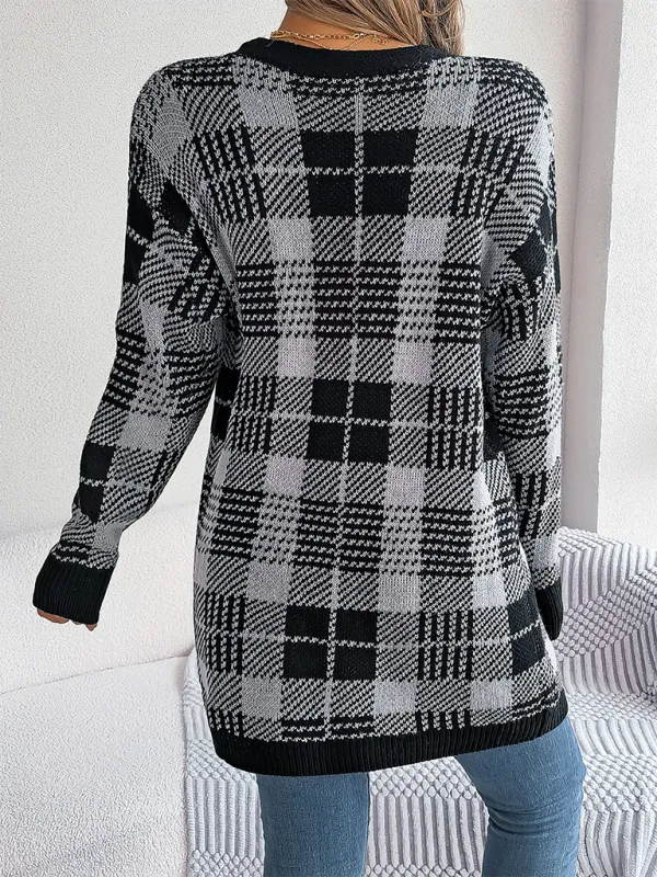 Open Front Plaid Cardigans – Classy & Casual