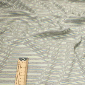 Printed Knits Design-33 Grey & Blue Stripes