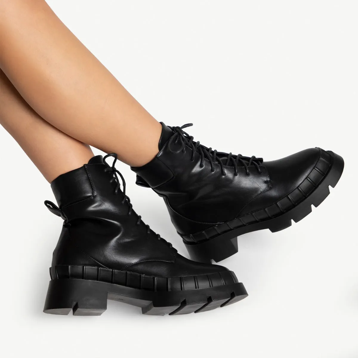 RAID Prestone Chunky Ankle Boot in Black