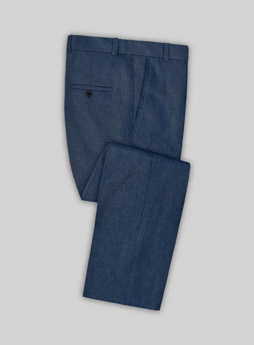 Solbiati Twill Indigo Linen Pants