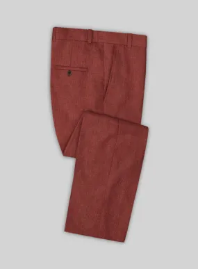 Solbiati Twill Wine Linen Pants