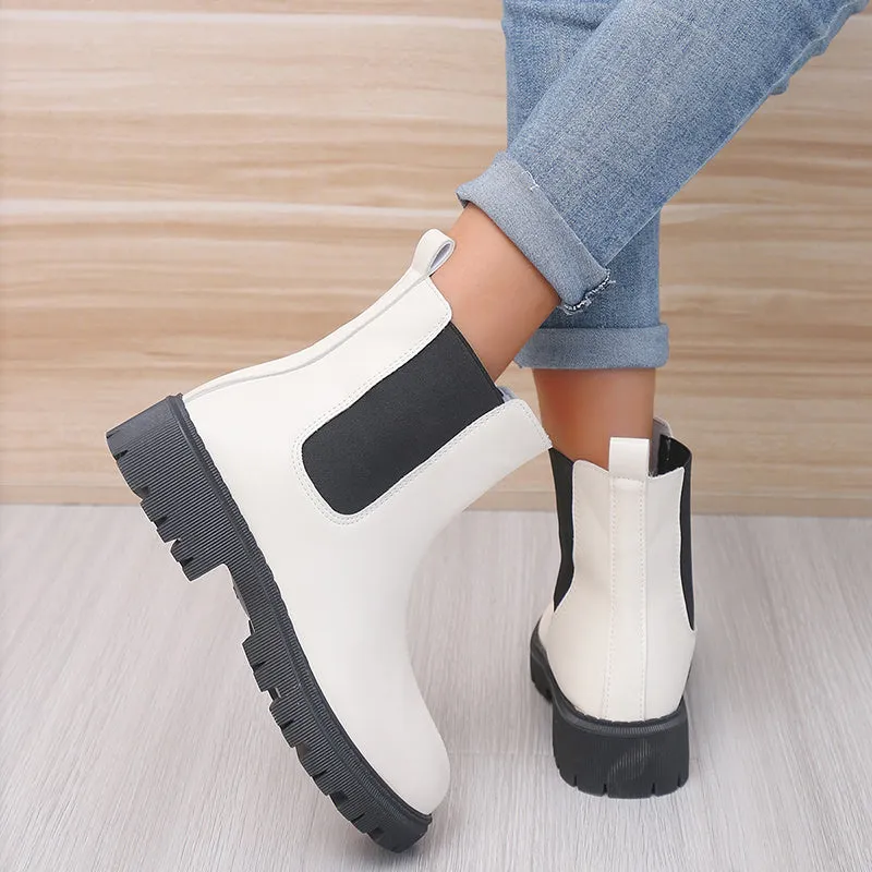 Women Boots Luxury Chelsea Boots Women Ankle Boots Chunky Winter Shoes