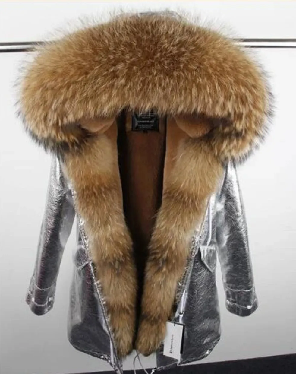 Women's Winter Casual Warm Spandex Parka With Fox Fur