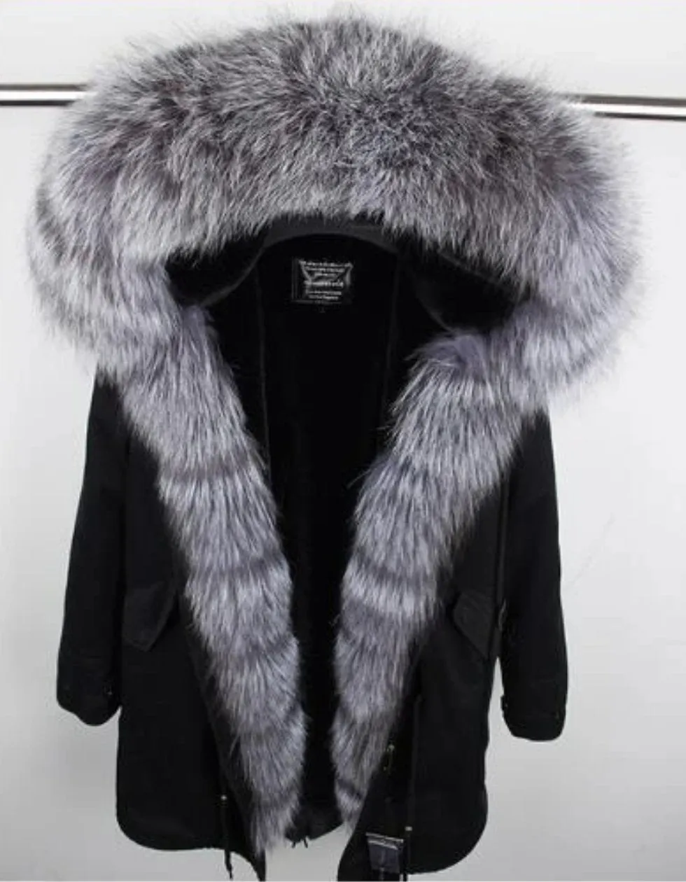 Women's Winter Casual Warm Spandex Parka With Fox Fur