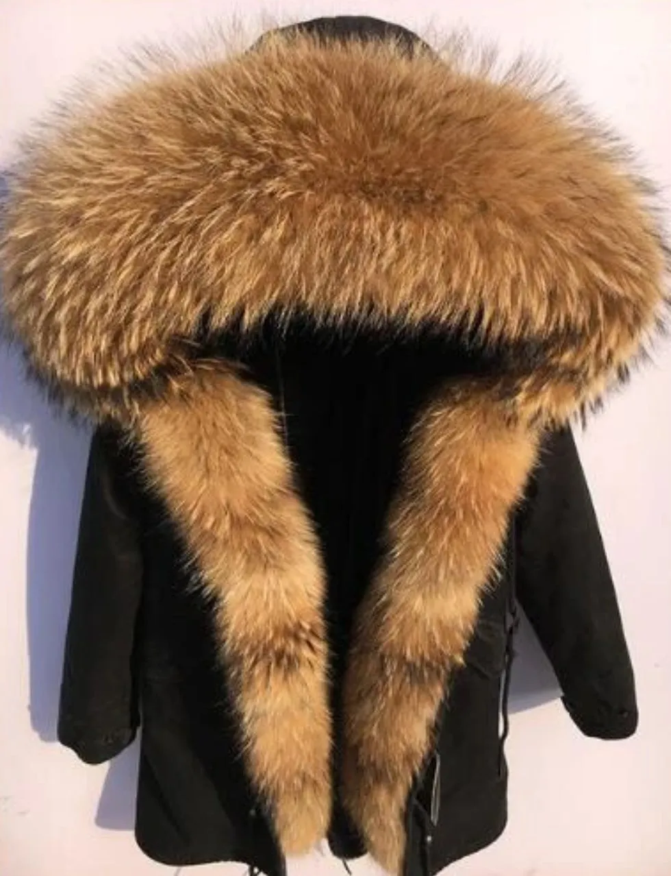 Women's Winter Casual Warm Spandex Parka With Fox Fur