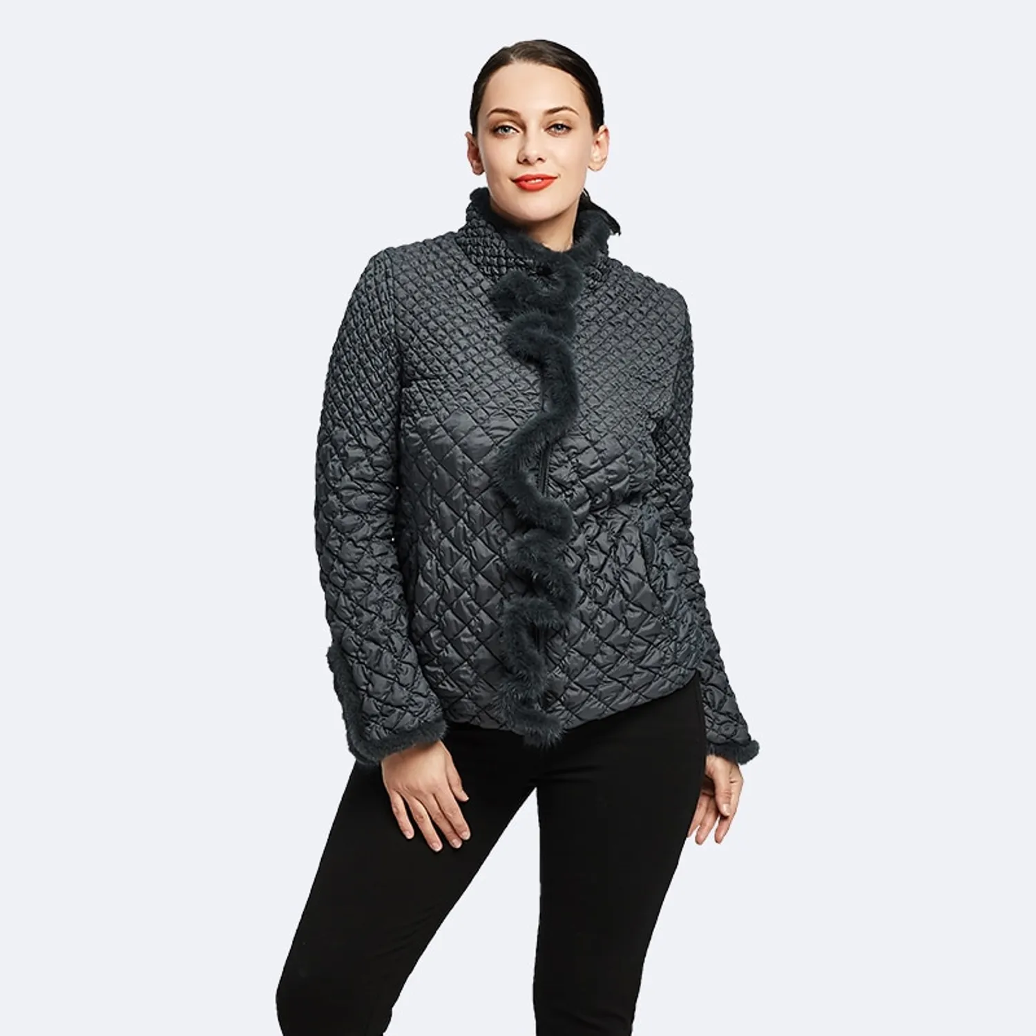 Women's Winter Solid Slim Coat | Plus Size