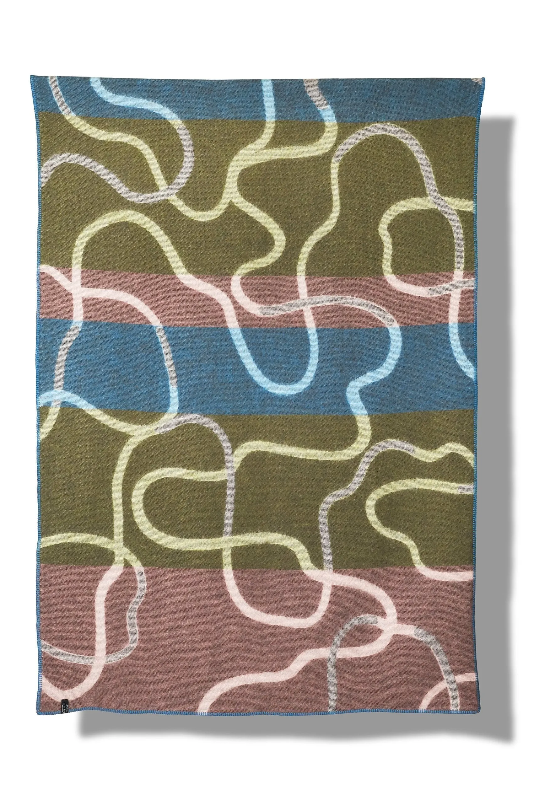 Wool Blanket "Meandering" by Roland Schär