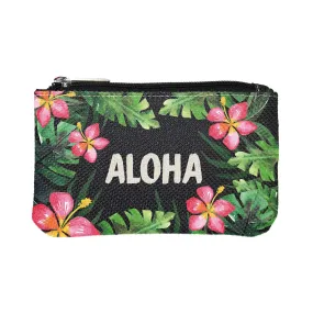 WOVEN POUCH - ALOHA HIBISCUS